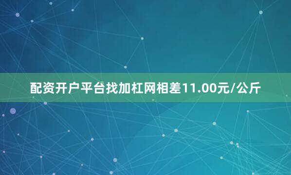 配资开户平台找加杠网相差11.00元/公斤
